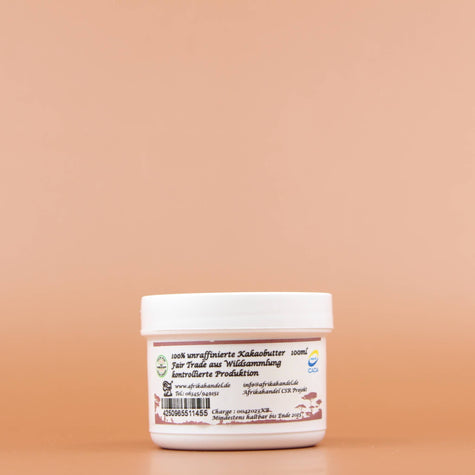 SHEA GOLD Natural Fair Trade Bio Kakaobutter Vorderansicht Produkt