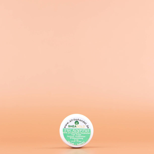 SHEA GOLD Natural Fair Trade Bio Sheabutter mit EUKALYPTUSÖL 6ml Produkt Ansicht Deckel