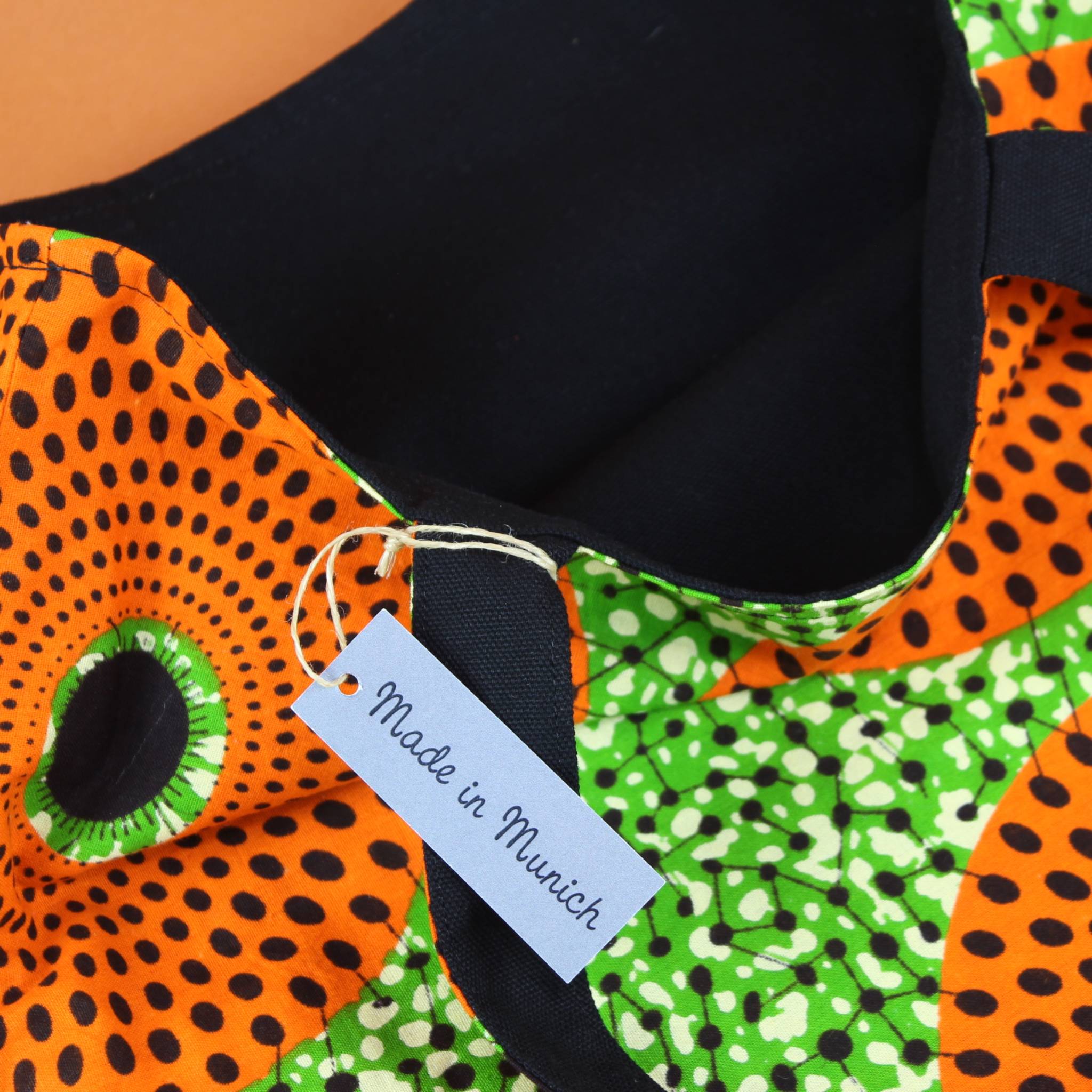 SonnenNaht Afro Shopper Orange Detailansicht Innenfutter