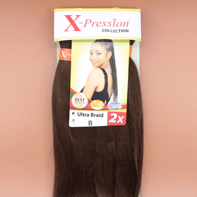 Kusthaar X-Pression Braiding Hair Pre-Stretched, Farbe Braun #8