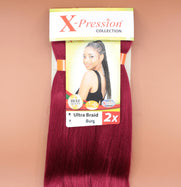 Kusthaar X-Pression Braiding Hair Pre-Stretched, Farbe Burgunder