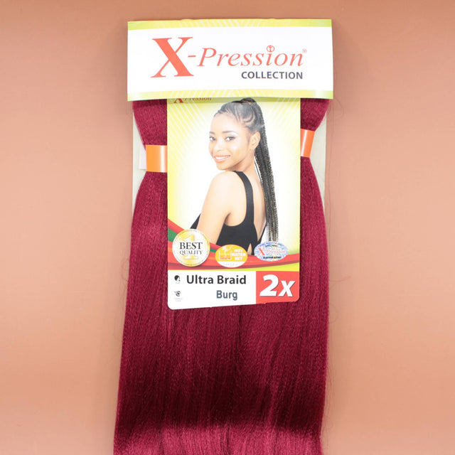 Kusthaar X-Pression Braiding Hair Pre-Stretched, Farbe Burgunder