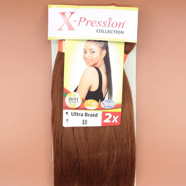 Kusthaar X-Pression Braiding Hair Pre-Stretched, Farbe Kupferbraun #30