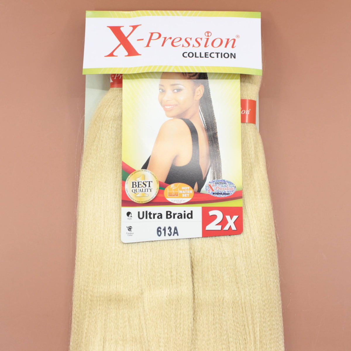 Kusthaar X-Pression Braiding Hair Pre-Stretched, Farbe Platinblond #613A