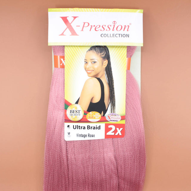 Kusthaar X-Pression Braiding Hair Pre-Stretched, Farbe Vintage Rose