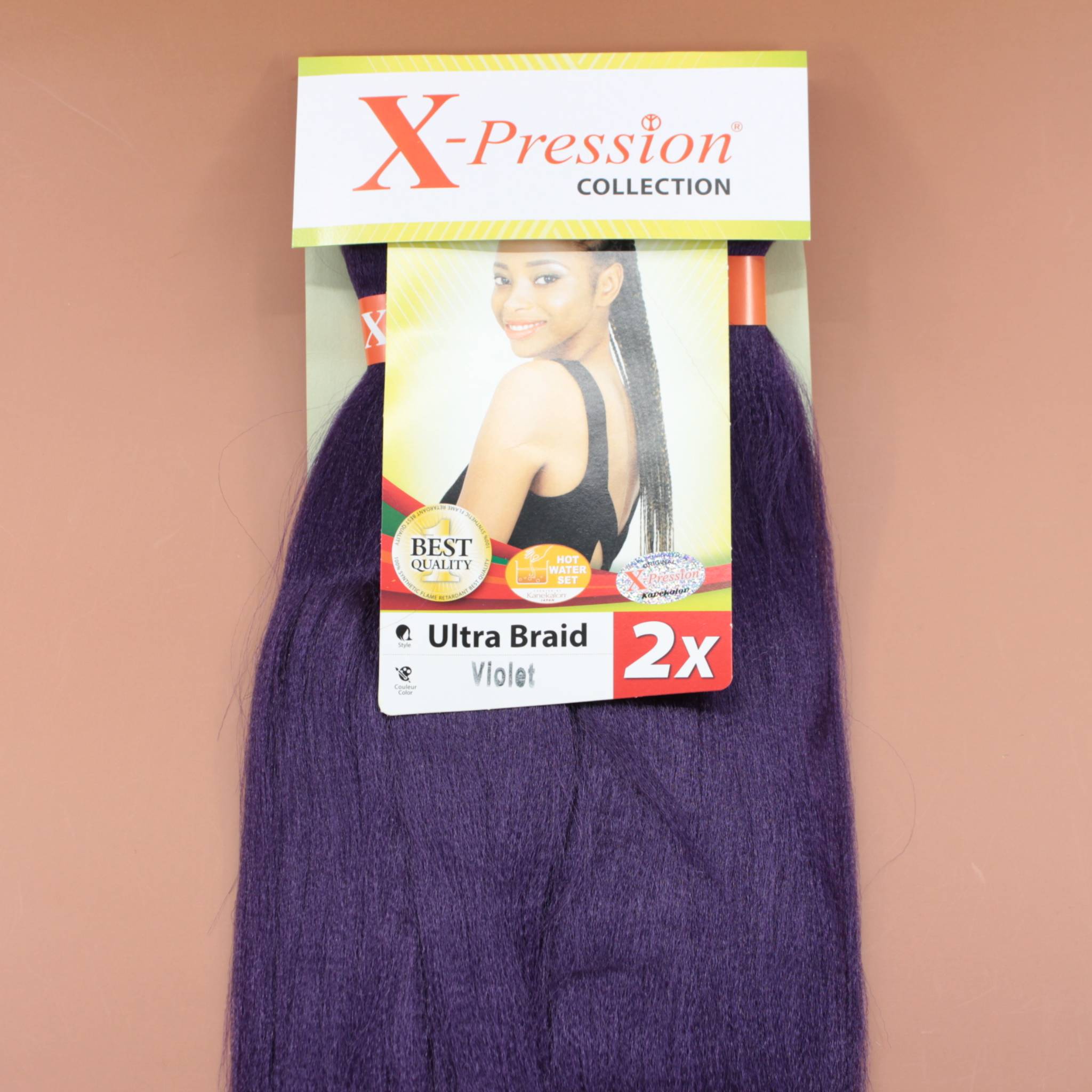Kusthaar X-Pression Braiding Hair Pre-Stretched, Farbe Violet