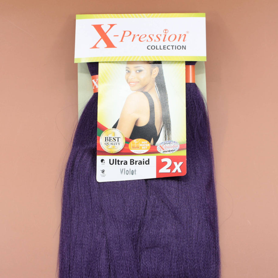 Kusthaar X-Pression Braiding Hair Pre-Stretched, Farbe Violet