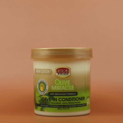 AFRICAN PRIDE Olive Miracle Leave-In 425g Behälter Vorderseite