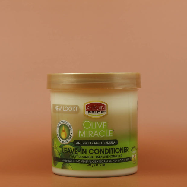 AFRICAN PRIDE Olive Miracle Leave-In 425g Behälter Vorderseite