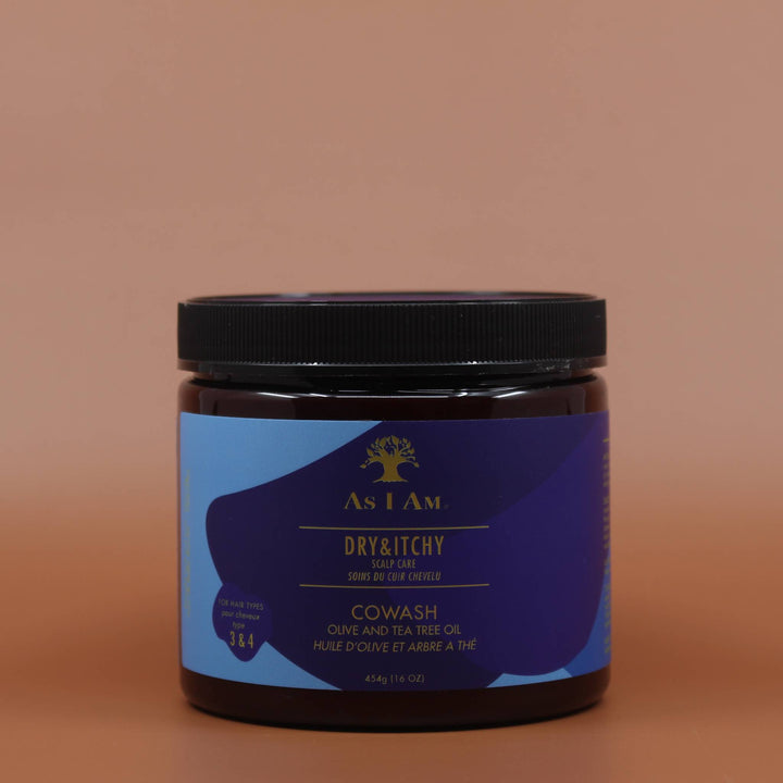 AS I AM Olive and Tee Tree Oil Co-Wash 454g Vorderseite Blau