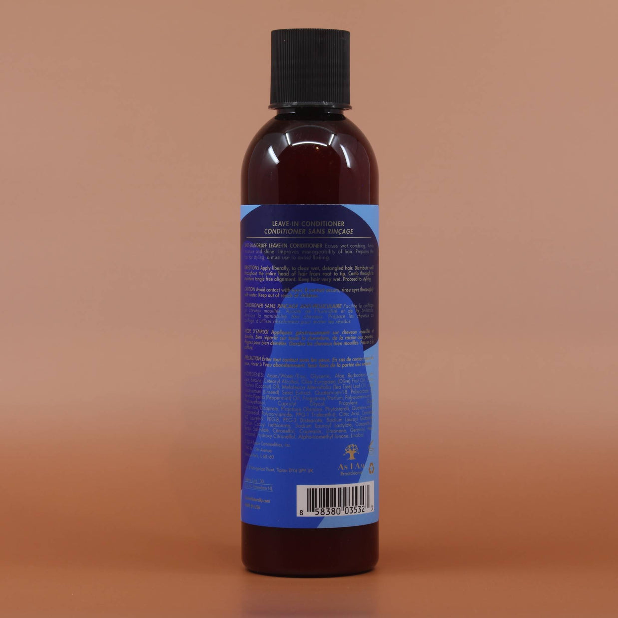 AS I AM Olive and Tee Tree Oil Leave-In Conditioner 237ml Tube Rückseite