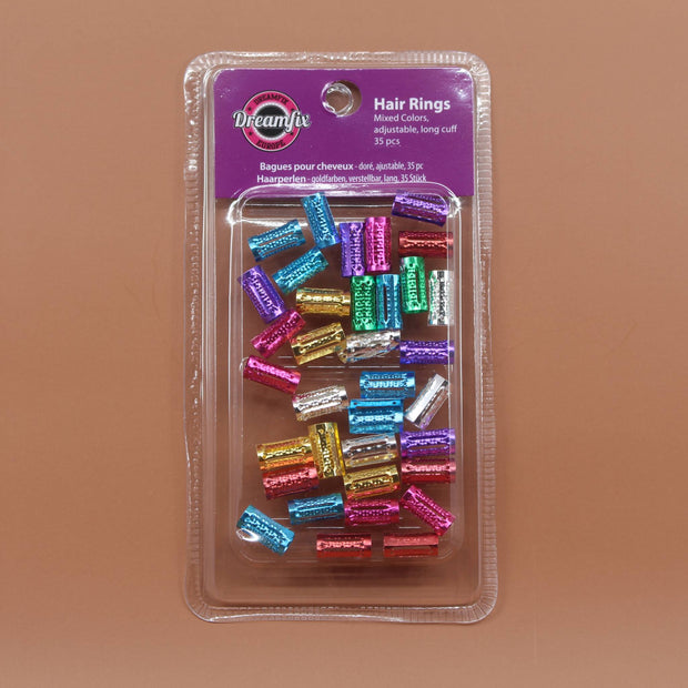 DREAMFIX Bunte Metal Haar Ringe Packung 35 Stück