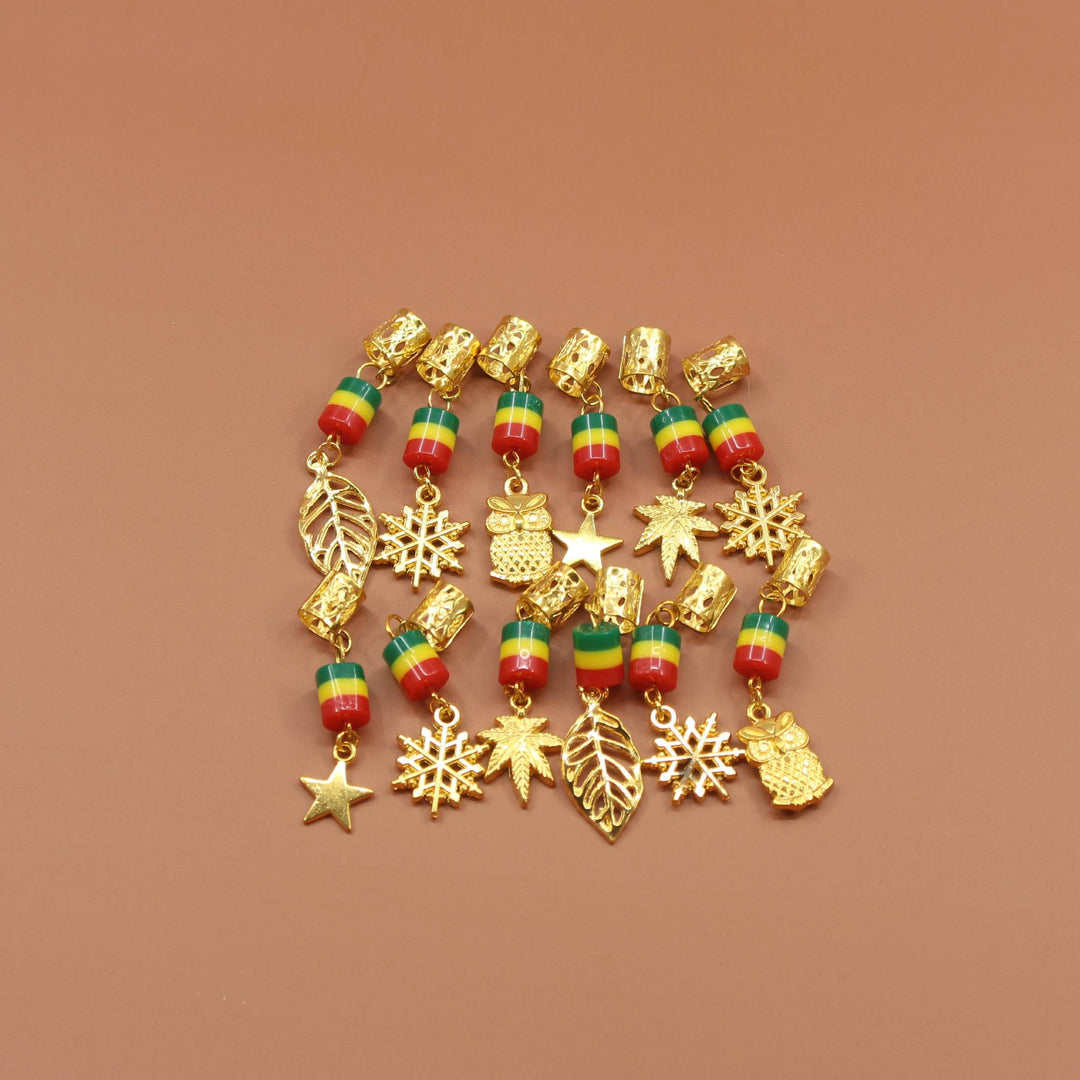 DREAMFIX Golden Metal Haar Perlen verschiedene Motive