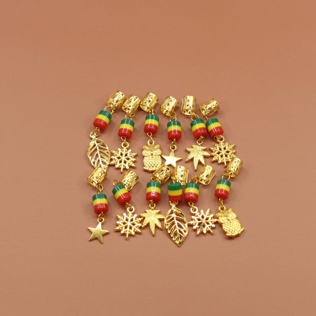 DREAMFIX Golden Metal Haar Perlen verschiedene Motive