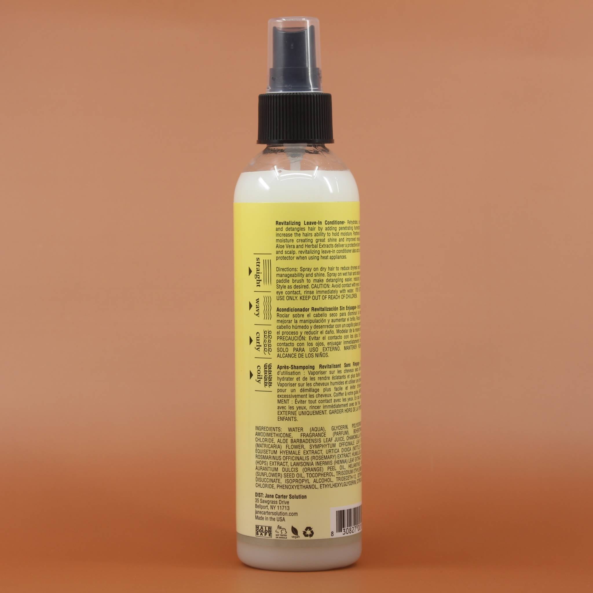 JANE CARTER SOLUTION Revitalizing Leave-In Spray 237ml Rückseite