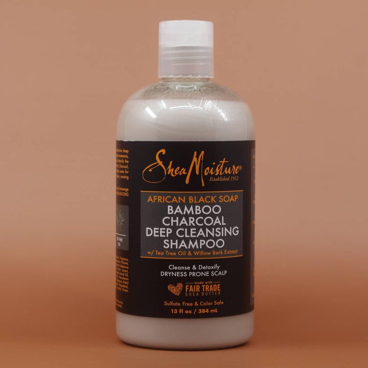 SHEA MOISTURE Black Soap Bamboo Charcoal Shampoo 384ml Vorderseite