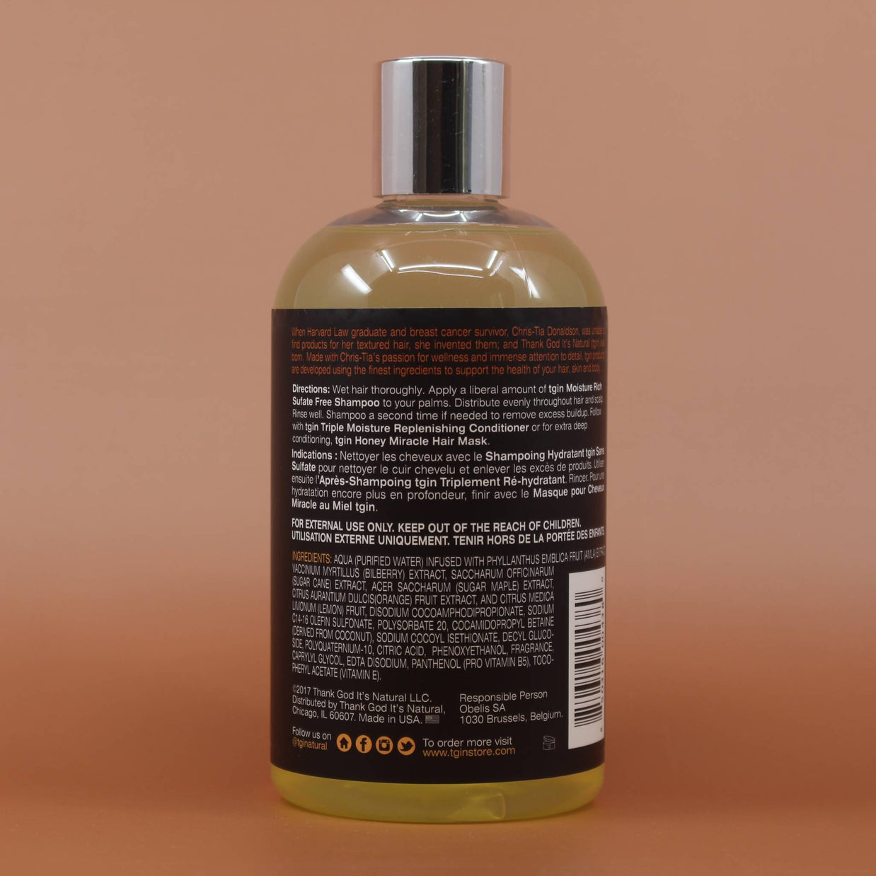 TGIN Sulfate Free Shampoo 384ml Rückansicht
