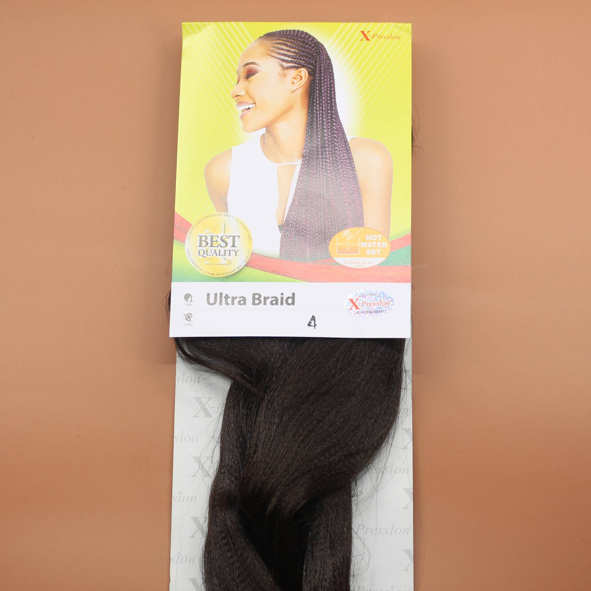 Kunsthaar X-Pression Braiding Hair Farbe Mittelbraun #4