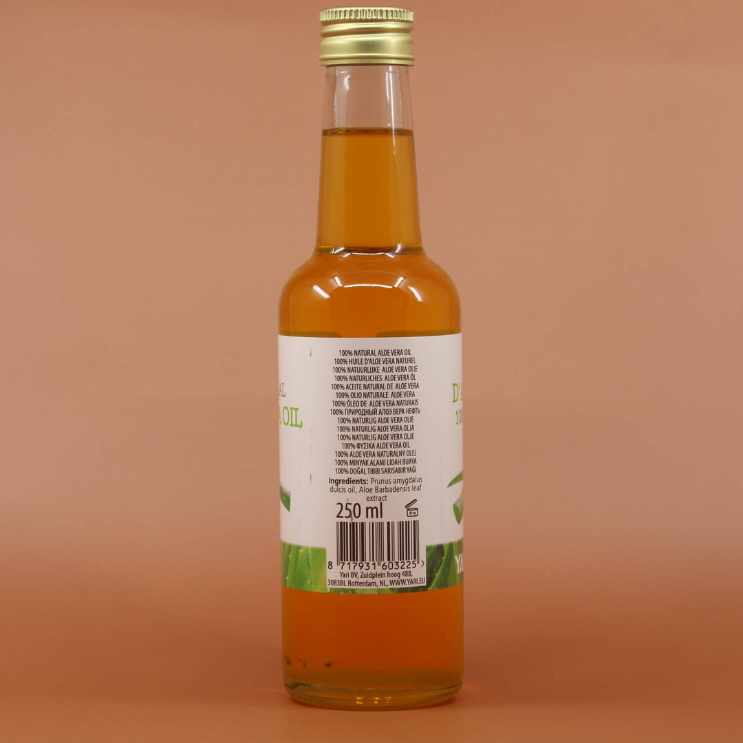 YARI 100% Natural Aloe Vera Öl 250ml Rückansicht