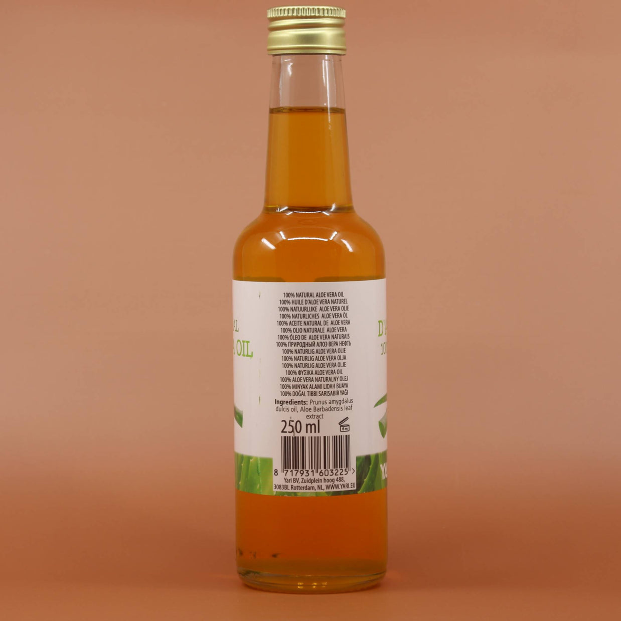 YARI 100% Natural Aloe Vera Öl 250ml Rückansicht