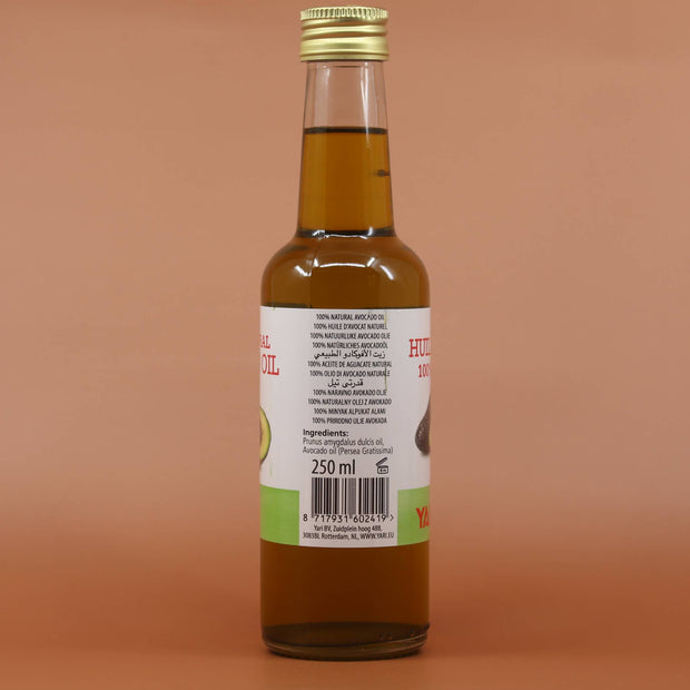 YARI 100% Natural Avocado Öl 250ml Rückansicht