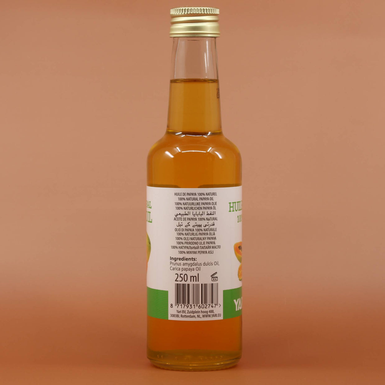 YARI 100% Natural Papaya Öl 250ml Rückansicht