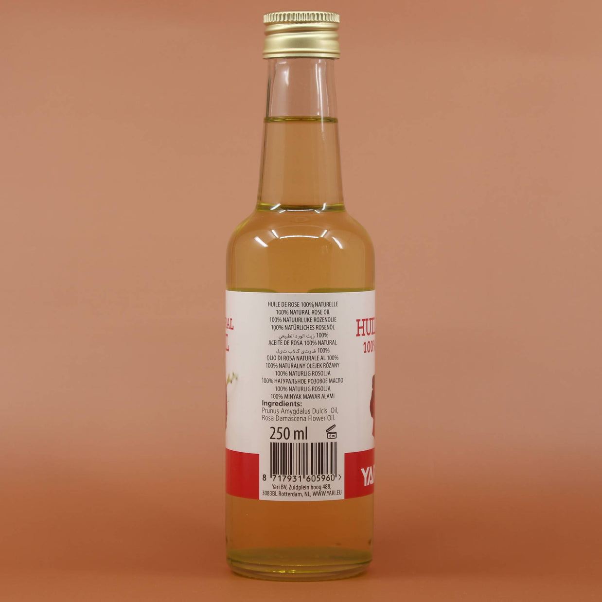 YARI 100% Natural Rose Öl 250ml Rückansicht