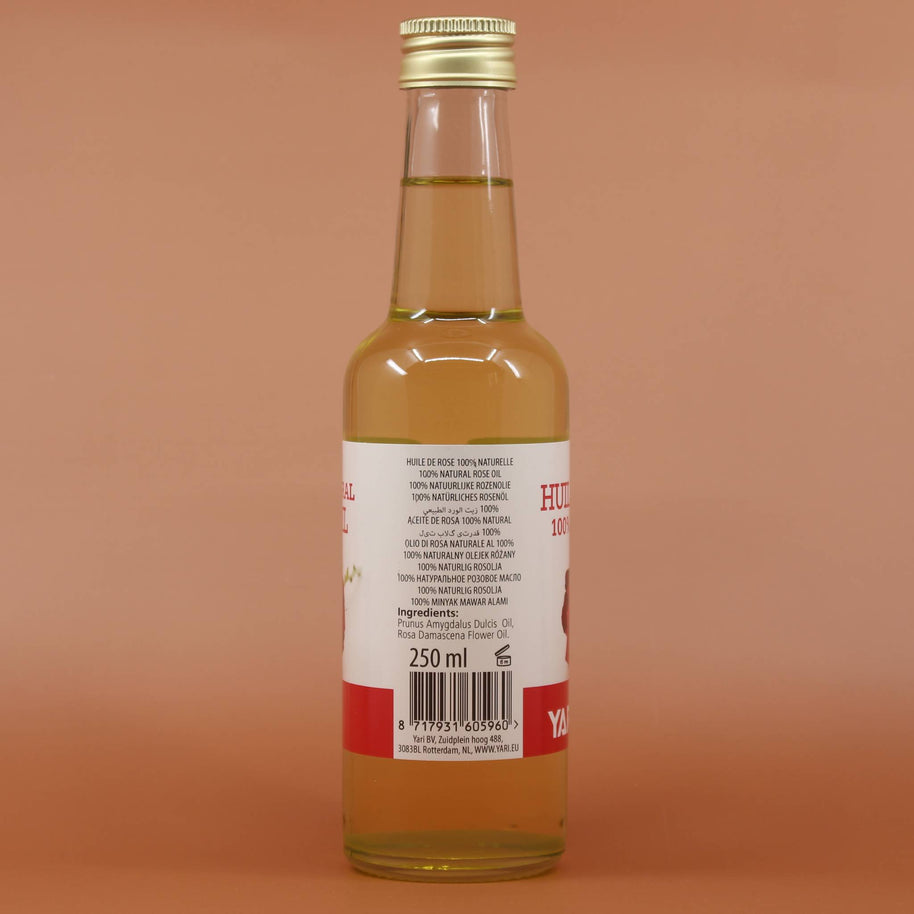 YARI 100% Natural Rose Öl 250ml Rückansicht